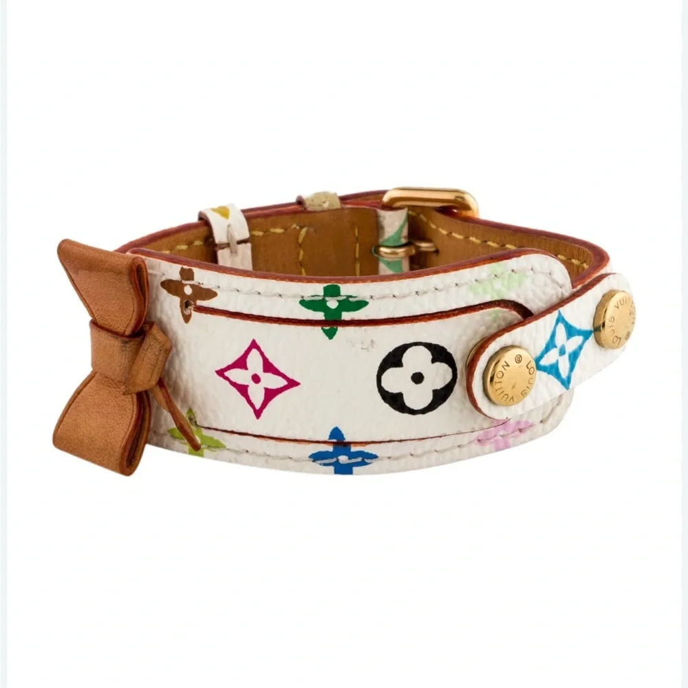 Louis Vuitton x Murakami Leather Monogram ID Bracelet - Picture 1 of 13